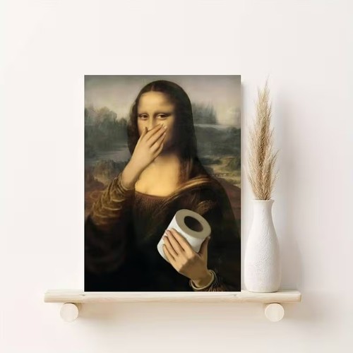 Leinwandbild mona lisa lustig - mona,