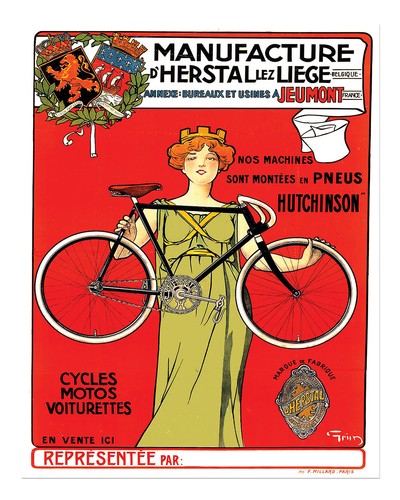 Vintage fahrrad werbeplakat - fahrrad,