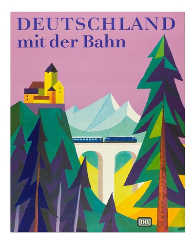 Vintage-Reiseplakat-Wandkunst