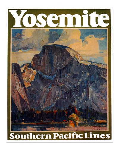 Vintage yosemite reiseplakat - vintage,