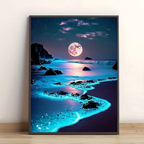 Leinwandbild mondschein - leinwandbild,