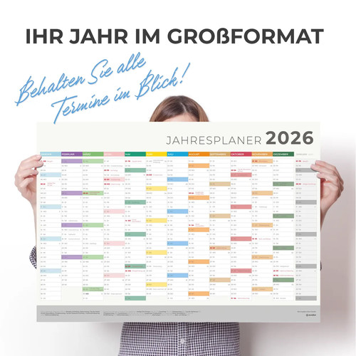 Jahresplaner wandkalender 2026 - jahresplaner,