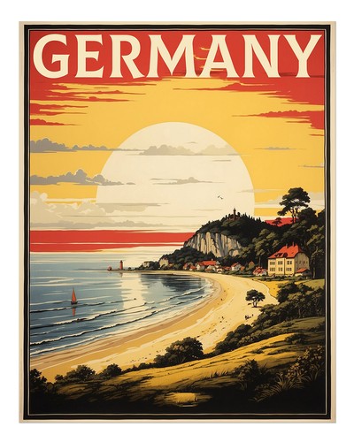 Vintage germany reiseplakat - germany,