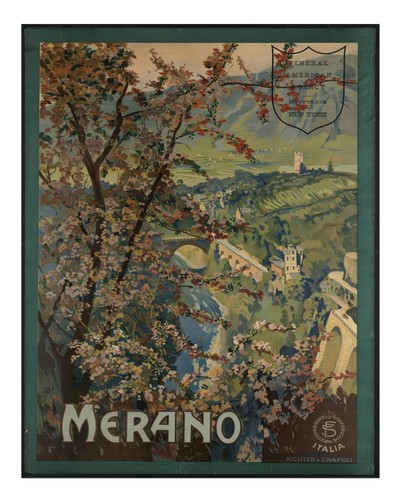 Meran reiseplakat wandkunst - reiseplakat,