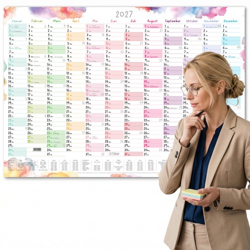 Wandkalender 2027 aquarell - 2027, a1