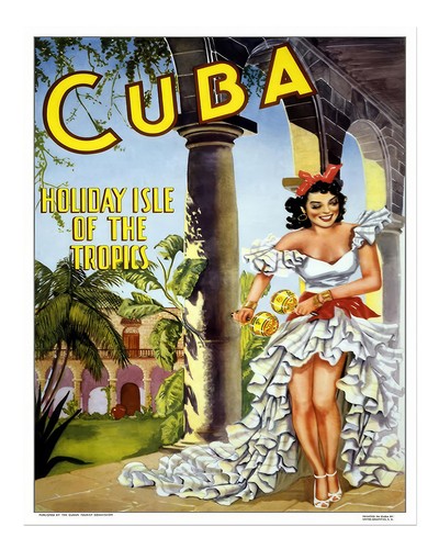 Vintage kuba reiseplakat - vintage,