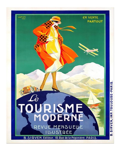 Vintage-Reiseplakat-Wandkunst