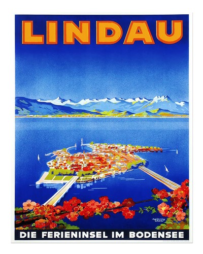 Lindau reiseplakat wandkunst - lindau,