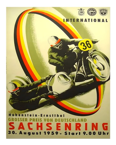 Vintage rennplakat wandkunst - rennplakat,