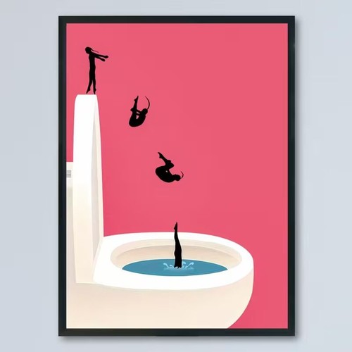 Leinwandbild toilette lustig - ,