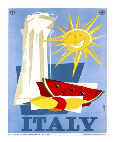 Retro italien reiseplakat - retro,
