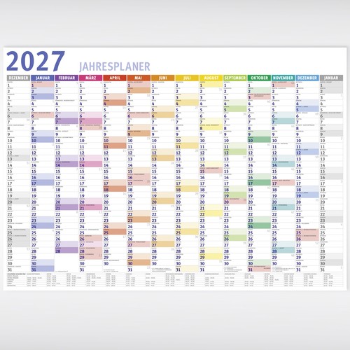 Wandkalender 2027 din a3 - din,