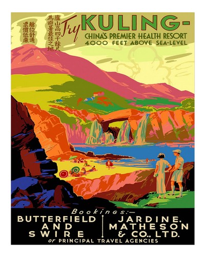Vintage-Reiseplakat-Wandkunst