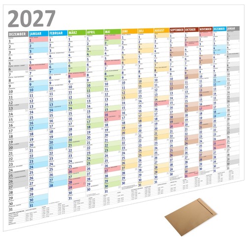 2027 wandkalender din - 2027,
