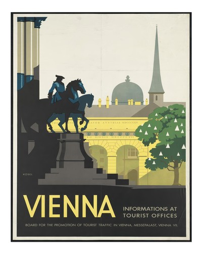 Wien vintage reiseplakat - wien,
