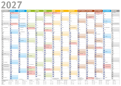 Din 2027 wandkalender - a1, a2